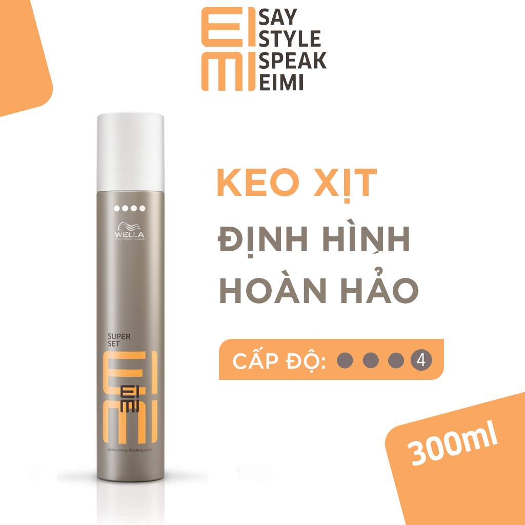 KEO XỊT HOÀN THIỆN ĐỊNH HÌNH TÓC WELLA EIMI SUPER SET 300ML