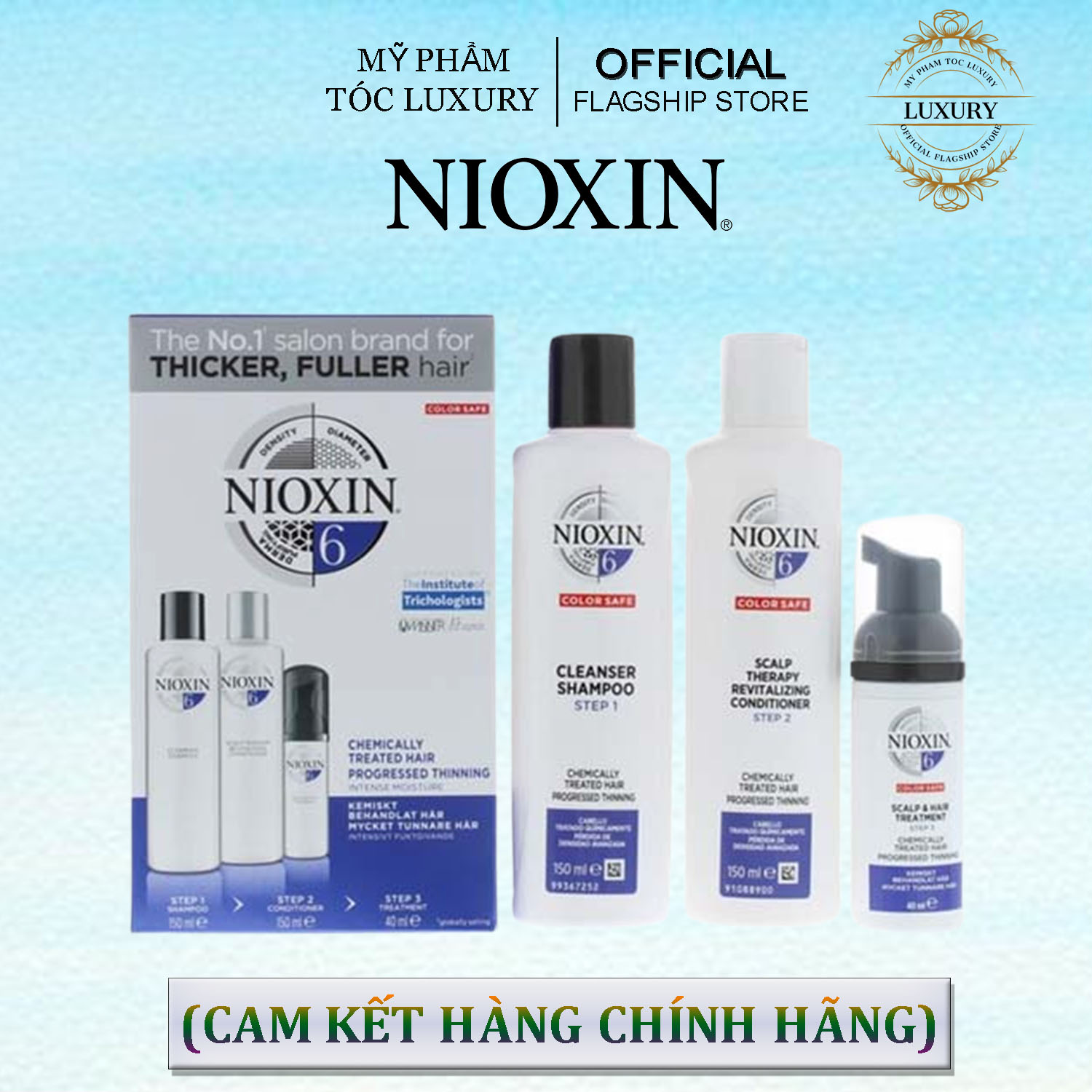 BỘ DẦU GỘI NIOXIN TRIALKIT CHỐNG RỤNG TÓC ( HỆ THỐNG 6) 150ml