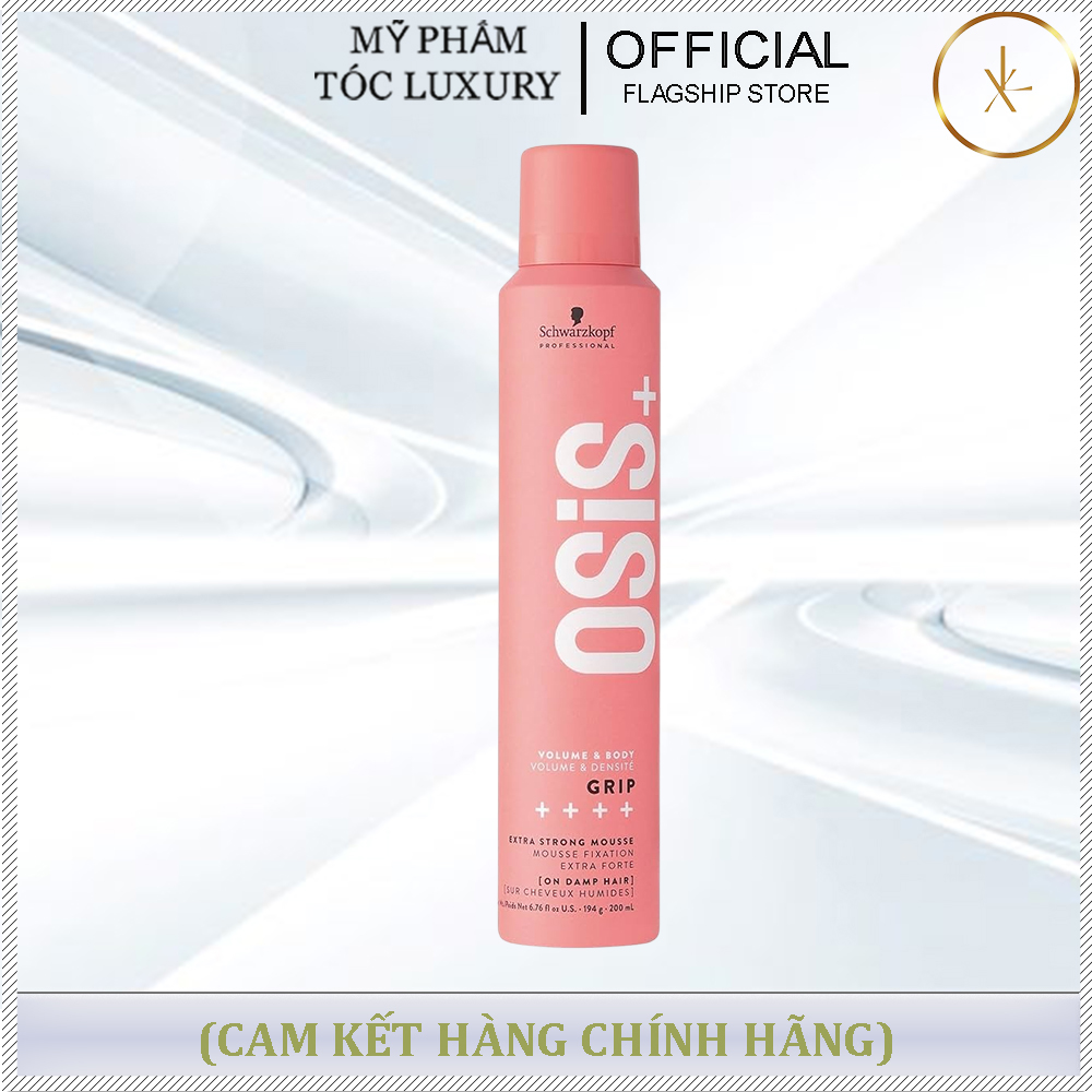 KEO BỌT GIỮ NẾP TẠO PHỒNG OSIS+ MOUSSE GRIP EXTRA STRONG SCHWARZKOPF 200ML