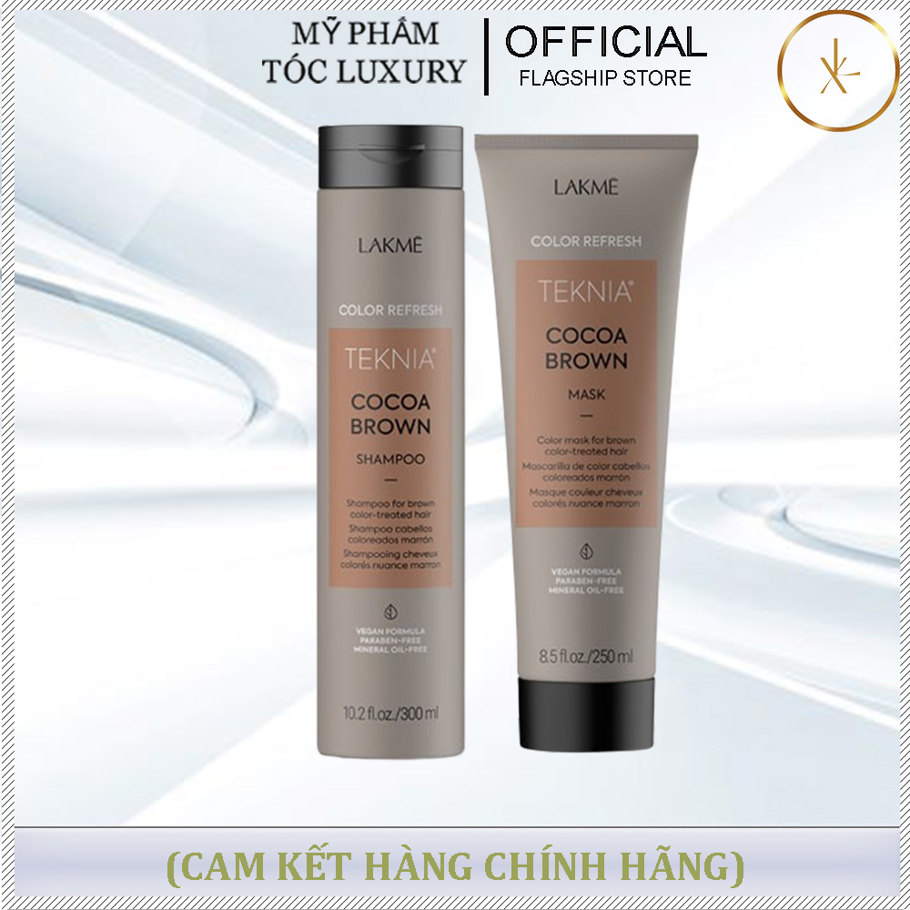 DẦU GỘI XẢ CHO TÓC NHUỘM MÀU NÂU LAKME COCOA BROWN 300ML - 250ML