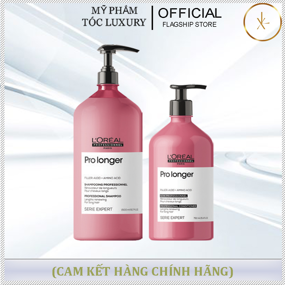 CẶP DẦU GỘI XẢ CHỐNG GẪY RỤNG TÓC LOREAL PRO LONGER 1500ml-750ml