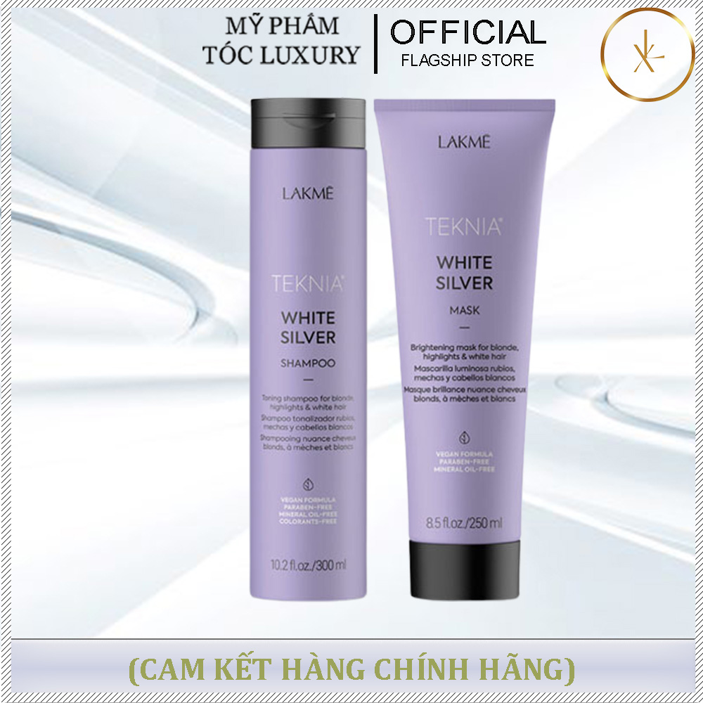 DẦU GỘI XẢ CHO TÓC NHUỘM MÀU SÁNG BẠCH KIM LAKME WHITE SILVER MASK 300ML - 250ML