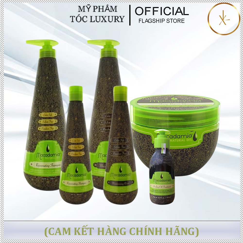 Dầu Gội Xả Macadamia Trẻ Hóa Phục Hồi Tóc Hư Tổn 1000ML - 300ml