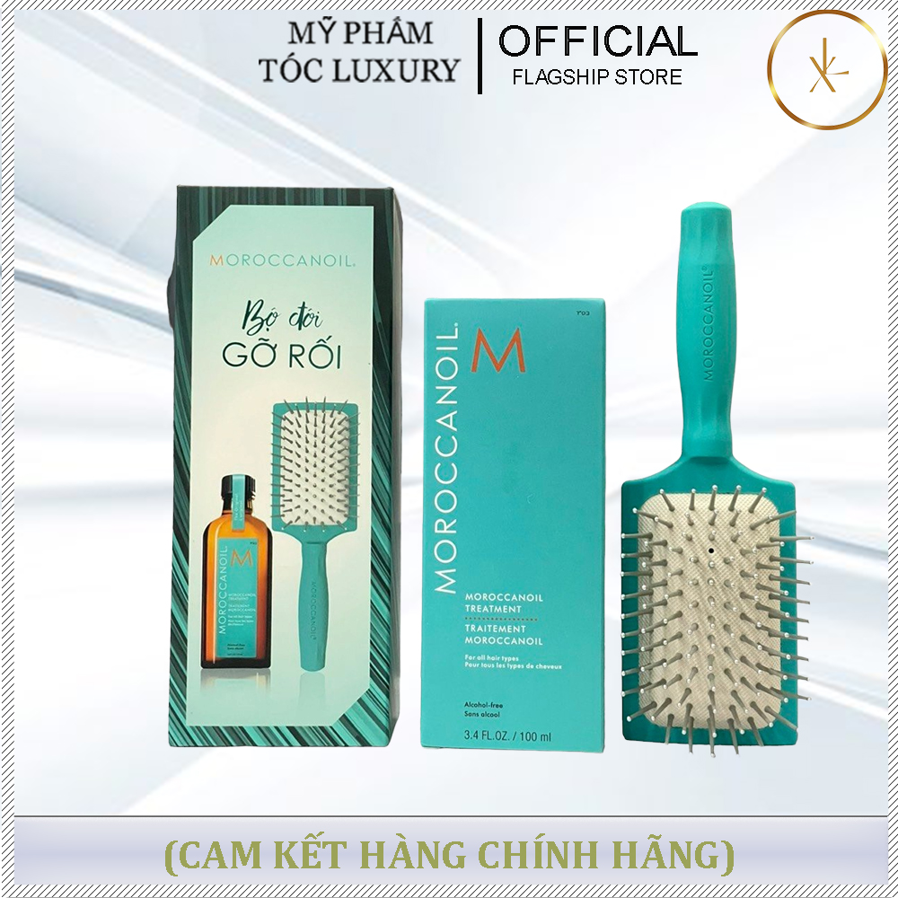 BỘ QUÀ TẶNG TINH DẦU DƯỠNG TÓC TẶNG LƯỢC  MOROCCANOIL TREATMENT 100ML