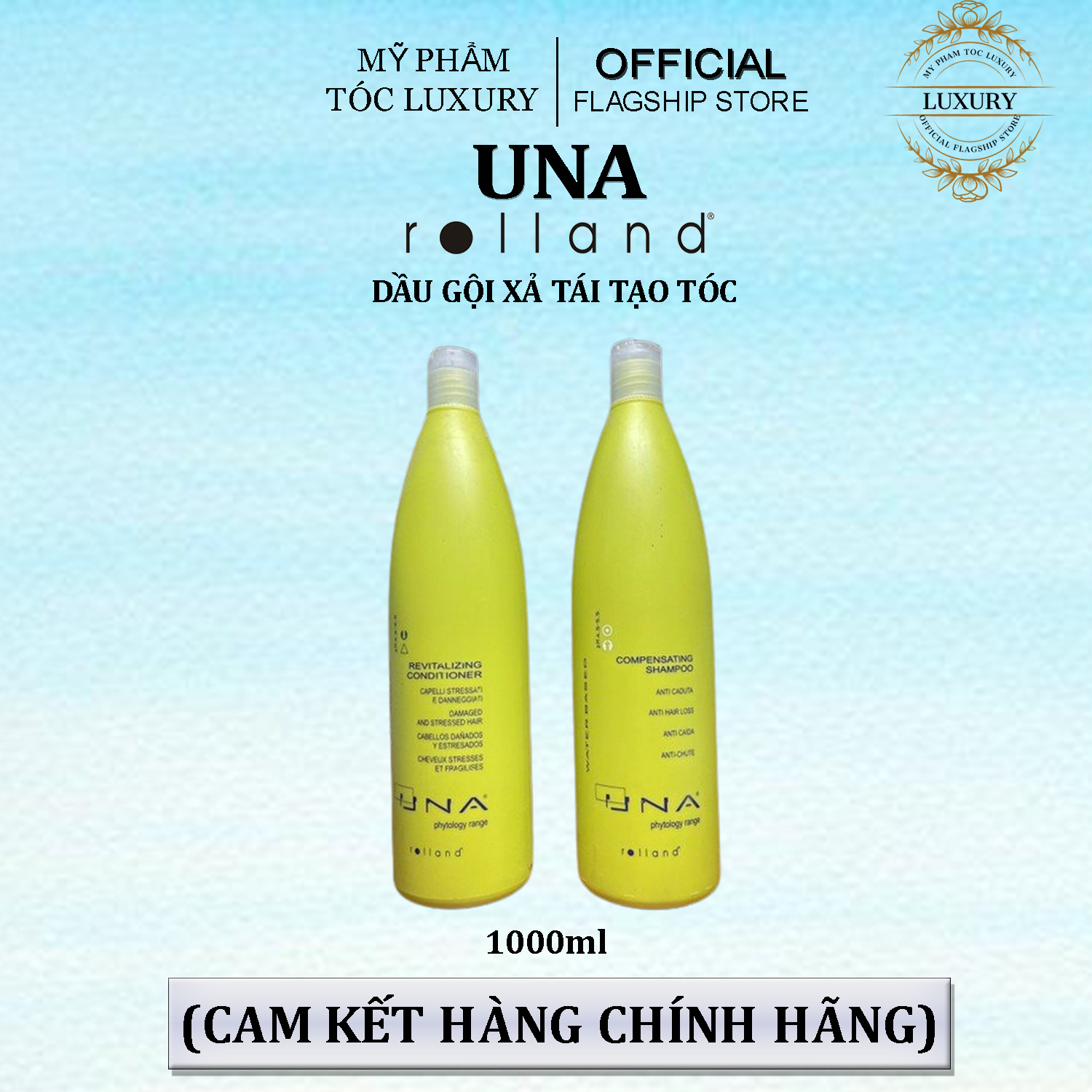 DẦU GỘI XẢ CHỐNG RỤNG TÓC ROLLAND UNA COMPENSATING 1000ML