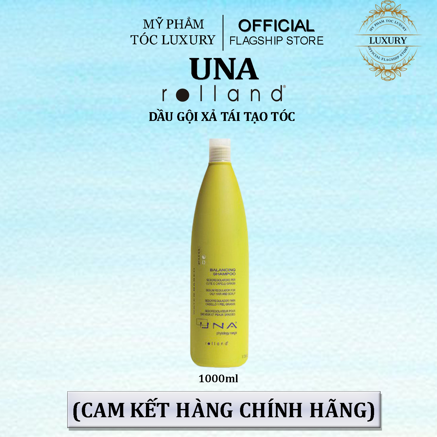 DẦU GỘI ROLLAND UNA BALANCING CHO TÓC DẦU CHÍNH HÃNG 1000ML