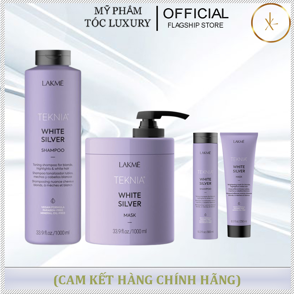DẦU GỘI XẢ CHO TÓC NHUỘM MÀU SÁNG BẠCH KIM LAKME WHITE SILVER MASK 300ML - 250ML