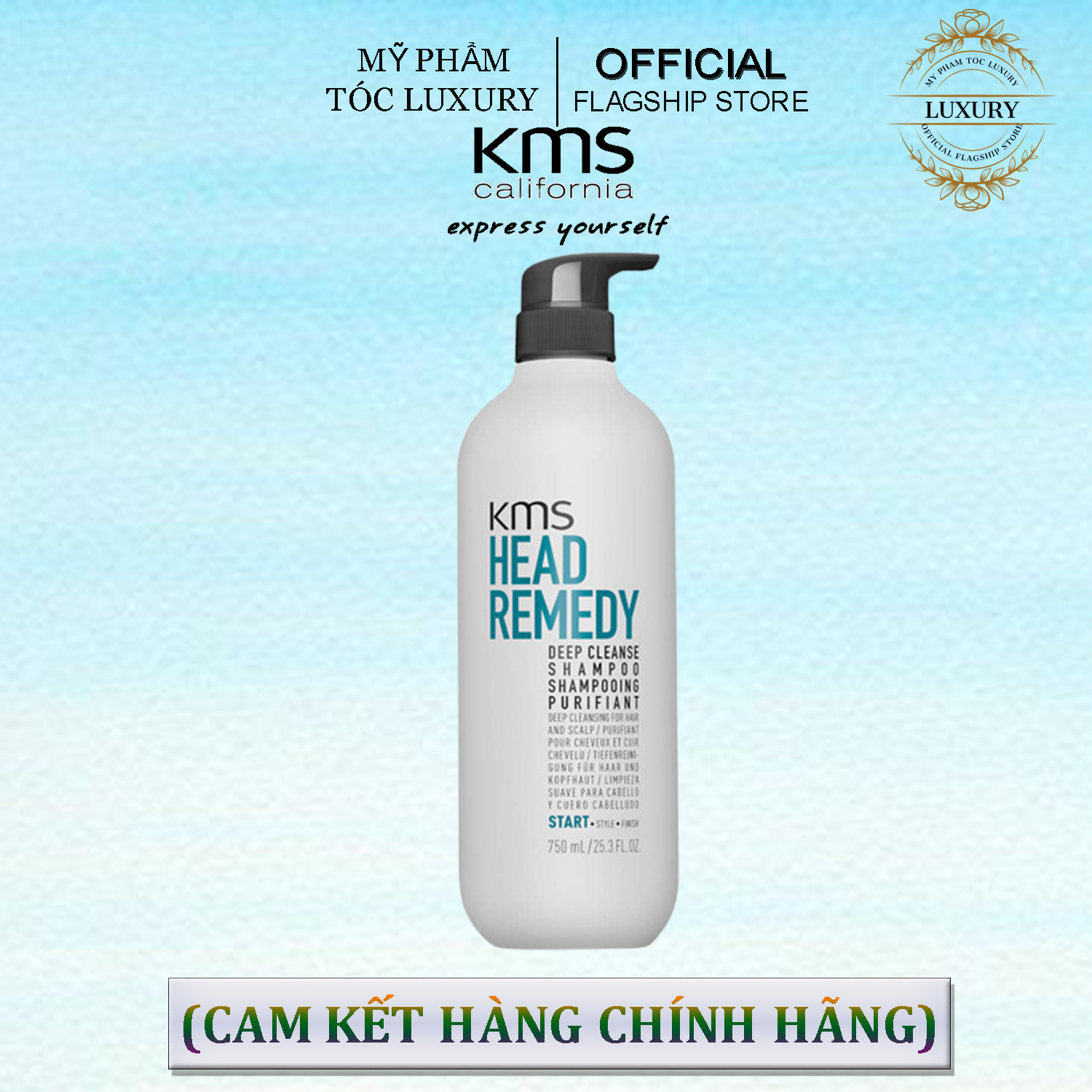 DẦU GỘI LÀM SẠCH TÓC KMS HEAD REMEDY DEEP CLEANSE 750ML