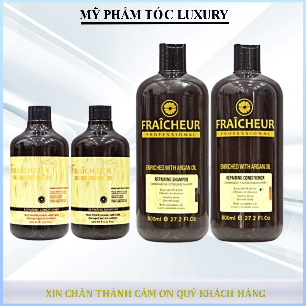 Dầu gội xả phục hồi tóc hư tổn Fraicheur repair 500ml-800ml