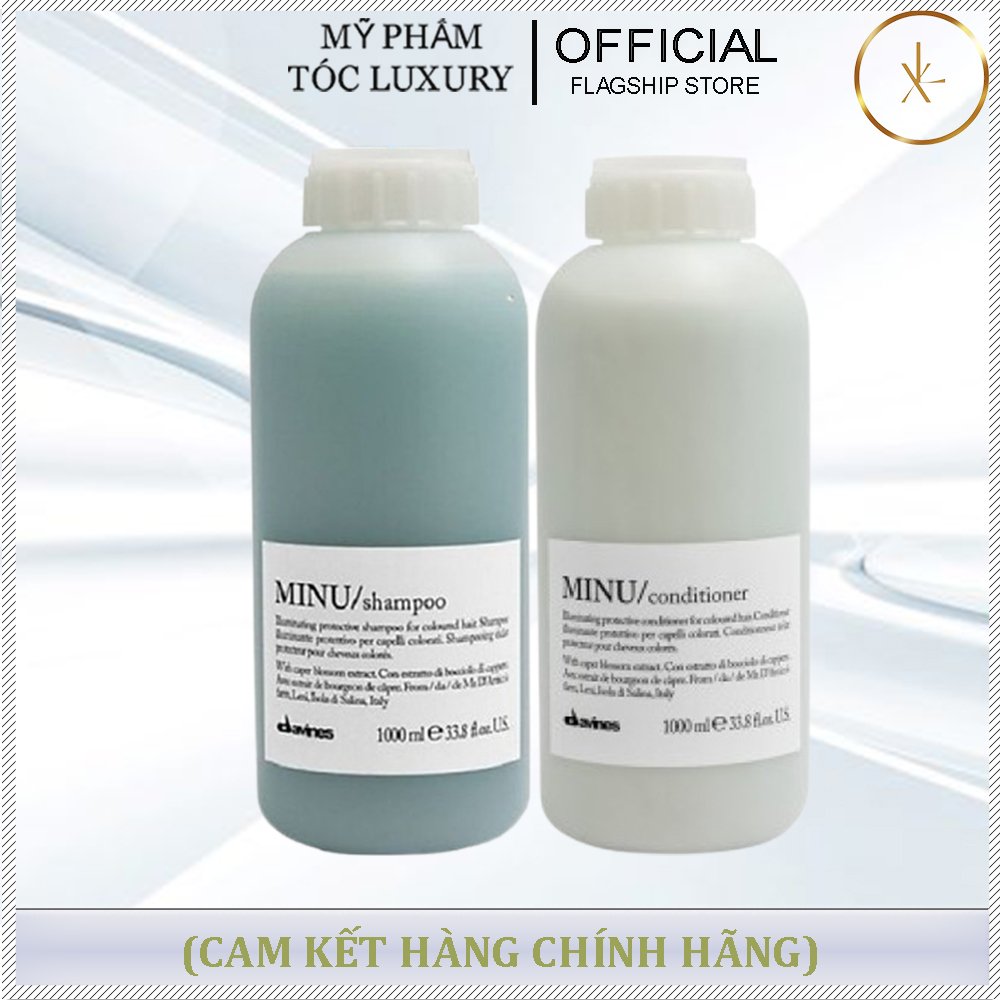 CẶP DẦU GỘI  XẢ GIỮ BỀN MẦU TÓC NHUỘM MINU DAVINES 1000ml