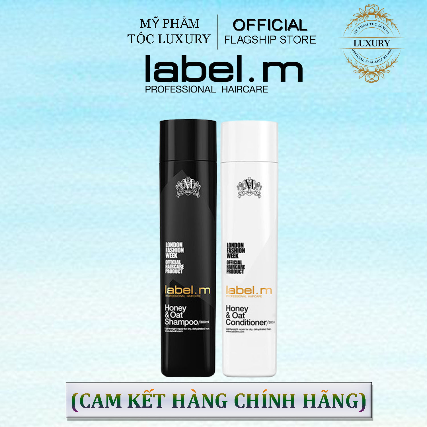 Dầu gội xã dinh dưỡng mật ong yến mạch cân bằng độ ẩm, chống mất nước và phục hồi tóc hư tổn Label.m 300ml