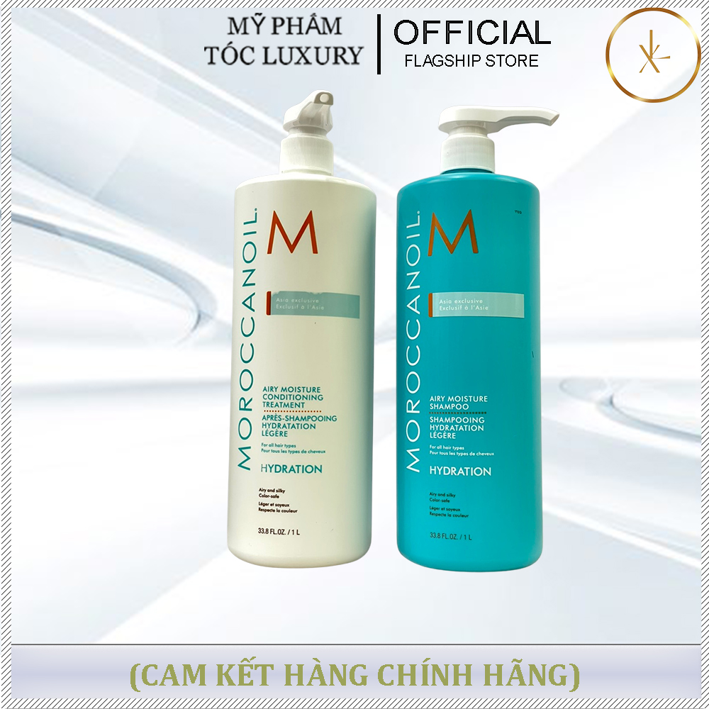 CẶP DẦU GỘI XẢ DƯỠNG ẨM SIÊU NHẸ MOROCCANOIL HYDARATION AIR MOISTURE 1000ML