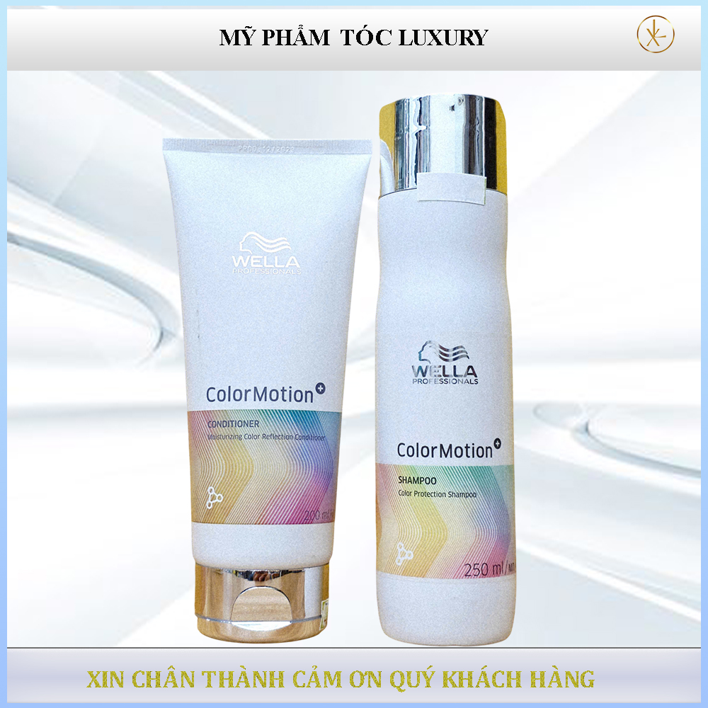 Dầu gội và dầu xả dưỡng màu tóc nhuộm Wella Color motion+ shampoo 250ml/200ml