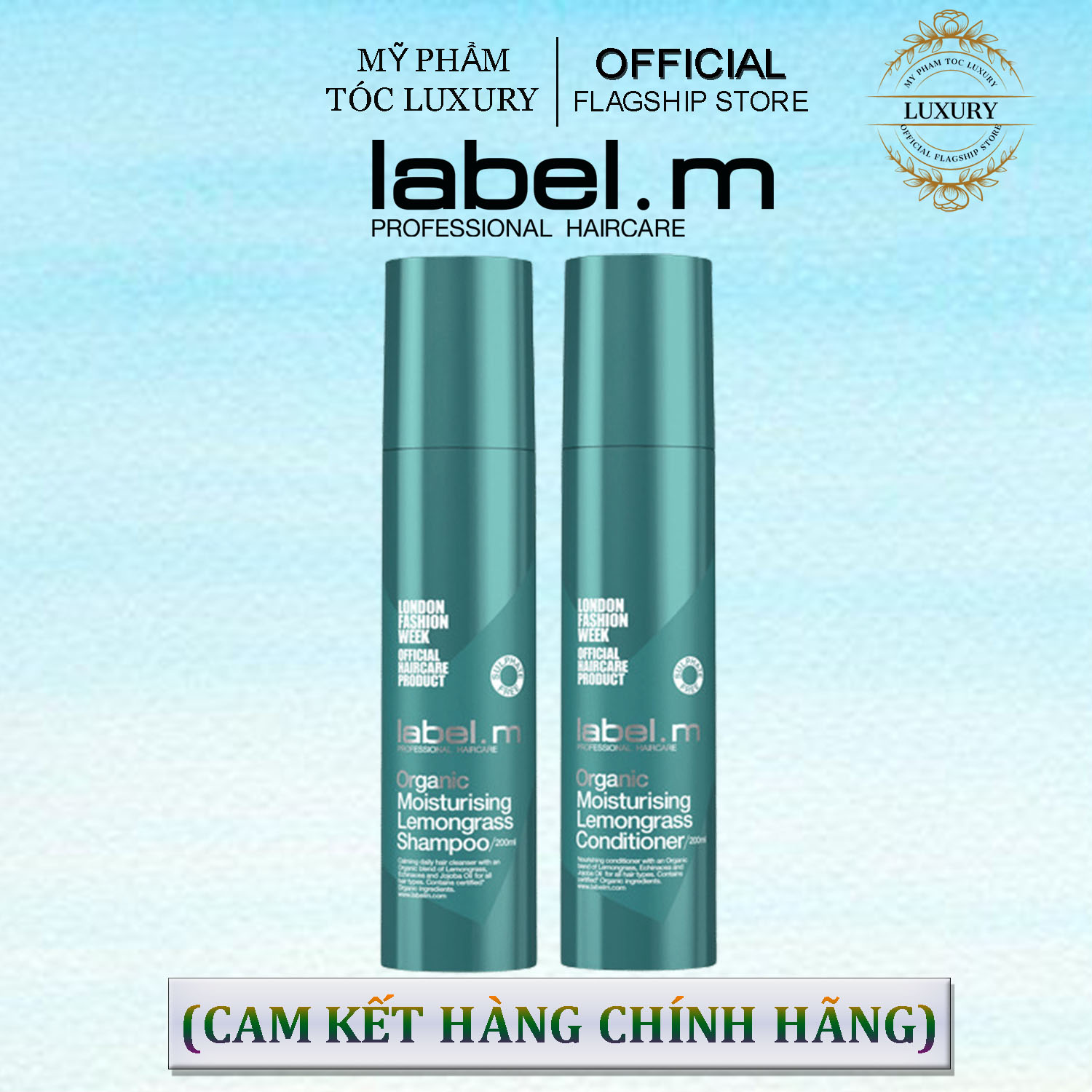 DẦU GỘI XÃ HƯƠNG SẢ CHANH LABEL.M ORGANIC MOISTURISING LEMONGRASS 200ML