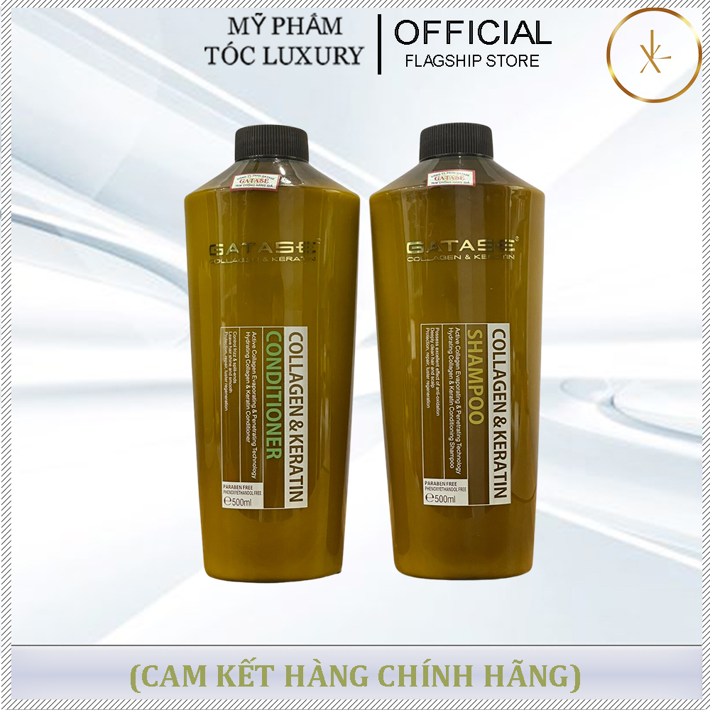 DẦU GỘI XẢ GATASE COLLAGEN KERATIN 500ML