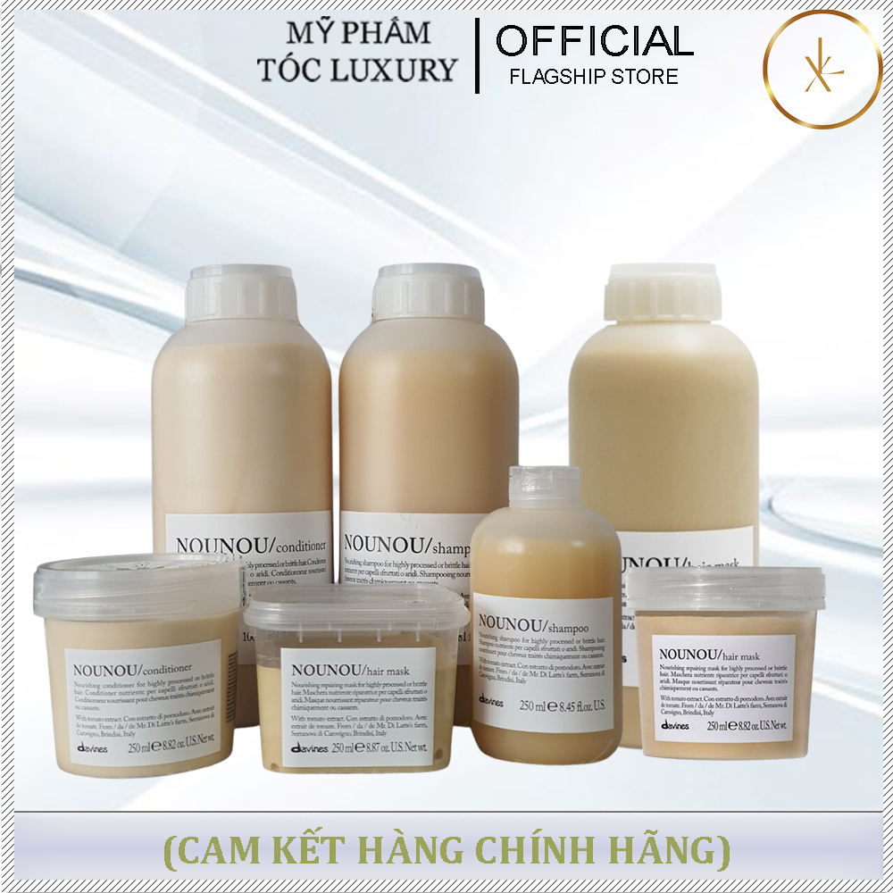 DẦU GỘI XẢ PHỤC HỒI TÓC HƯ TỔN NOUNOU DAVINES 1000ML-250ML