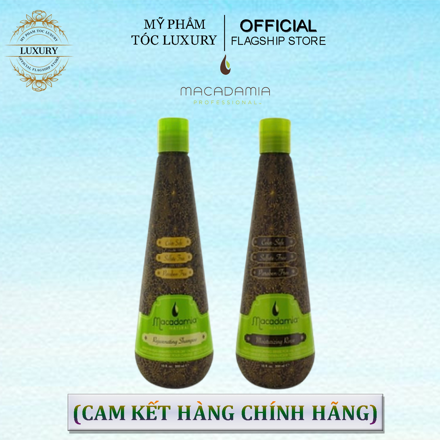 CẶP DẦU GỘI XÃ TRẺ HÓA TÓC MACADAMIA SIÊU MƯỢT 300ML