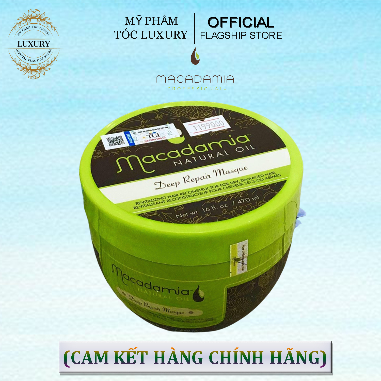 Kem hấp phục hồi tóc hư tổn Macadamia - Deep Repair Masque 500ML