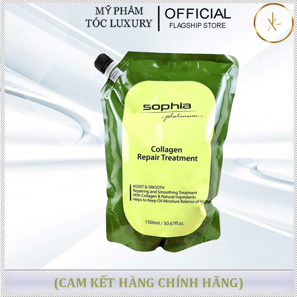 DẦU HẤP PHỤC HỒI SIÊU  MƯỢT SOPHIA COLLAGEN REPAIR TREATMENT 1500ML