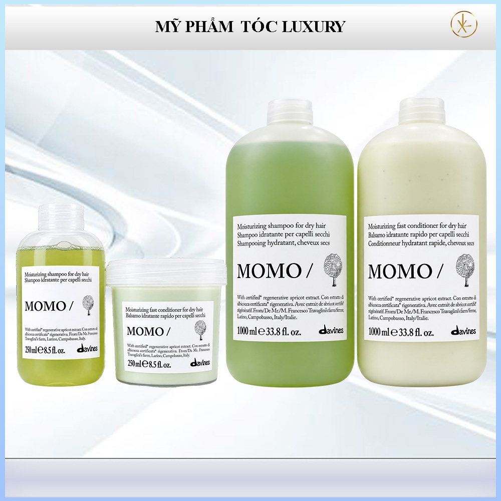 Dầu gội xả dưỡng ẩm tóc khô xơ Davines Momo 250ml