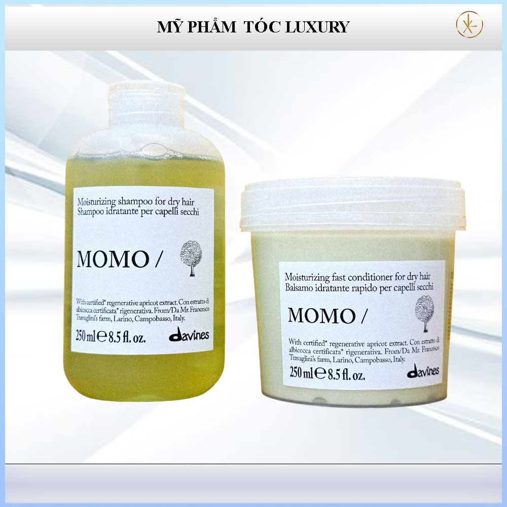 Dầu gội xả dưỡng ẩm tóc khô xơ Davines Momo 250ml