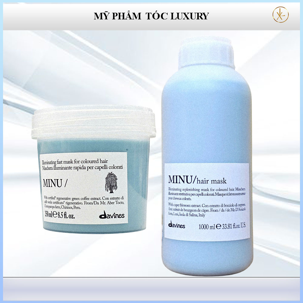 Kem hấp dưỡng màu tóc nhuộm Davines minu Mask 250ml/1000ml