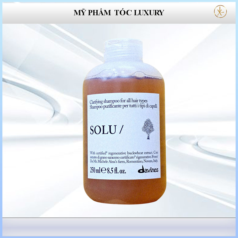 Dầu gội làm sạch tóc và da đầu Davines Solu 250ml