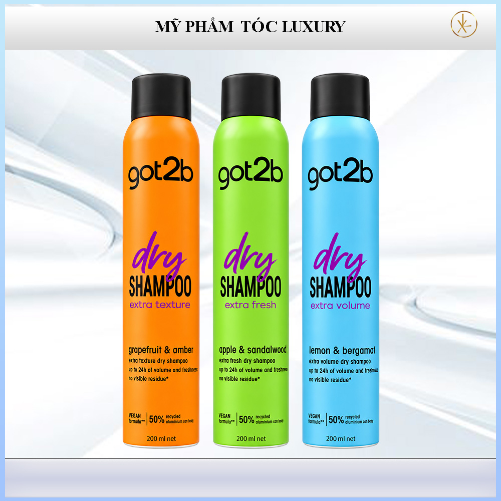 Dầu gội khô dạng xịt Got2b 200ml sạch dầu hết bết