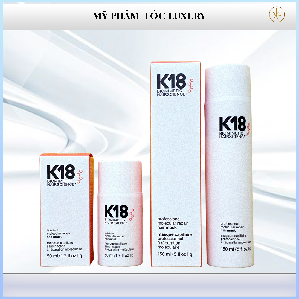 Kem xả khô phục hồi tóc K18 Biomimetic HairscienceTM Leave-In Molecular Repair Hair Mask-50ml/150ml