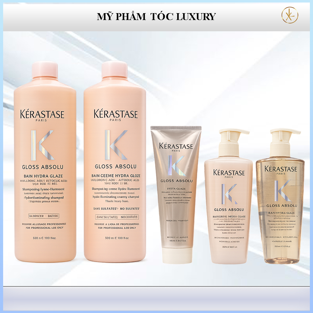 Dầu gội xả phục hồi bóng mượt Kerastase Gloss Absolut Repair 1000ml/500ml