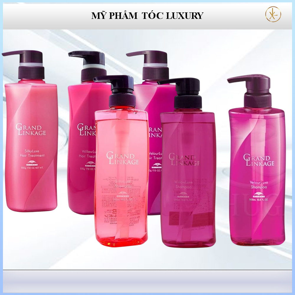 Dầu gội xả dưỡng màu tóc nhuộm Milbon Grand Linkage 500ml