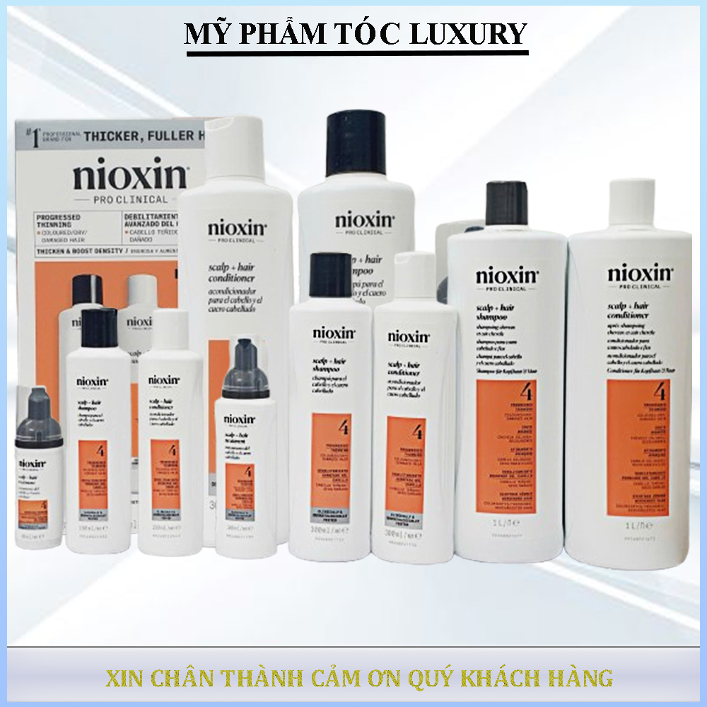 Dầu gội xả chống rụng tóc Nioxin Sytem 4 ( Dành cho tóc uốn nhuộm rụng nhiểu )