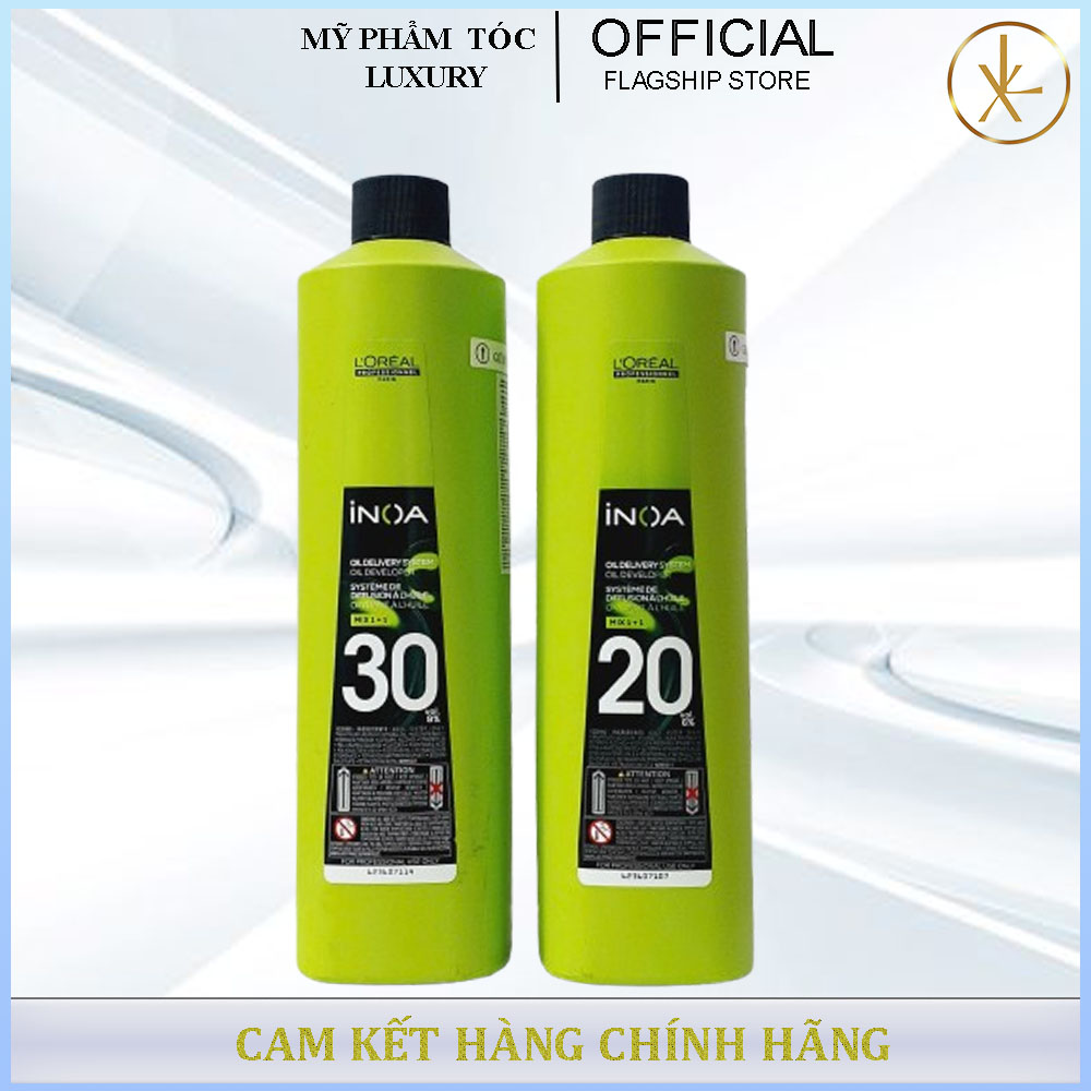 Oxy trợ nhuộm Loreal Inoa 1000ml thuần chay