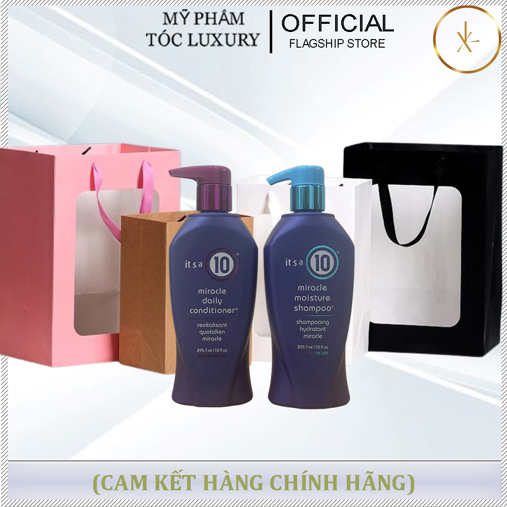 SET QUÀ TẶNG CẶP GỘI XẢ DƯỠNG ẨM PHỤC HỒI TÓC IT'S A 10 MIRACLE 295ML