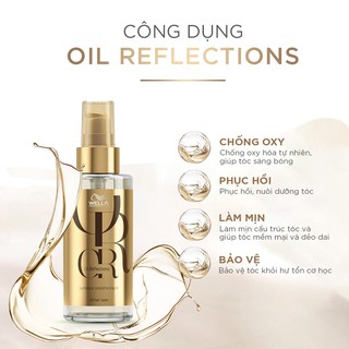 TINH DẦU DƯỠNG BÓNG DÀNH CHO MỌI LOẠI TÓC WELLA  OIL REFLECTIONS 100ML