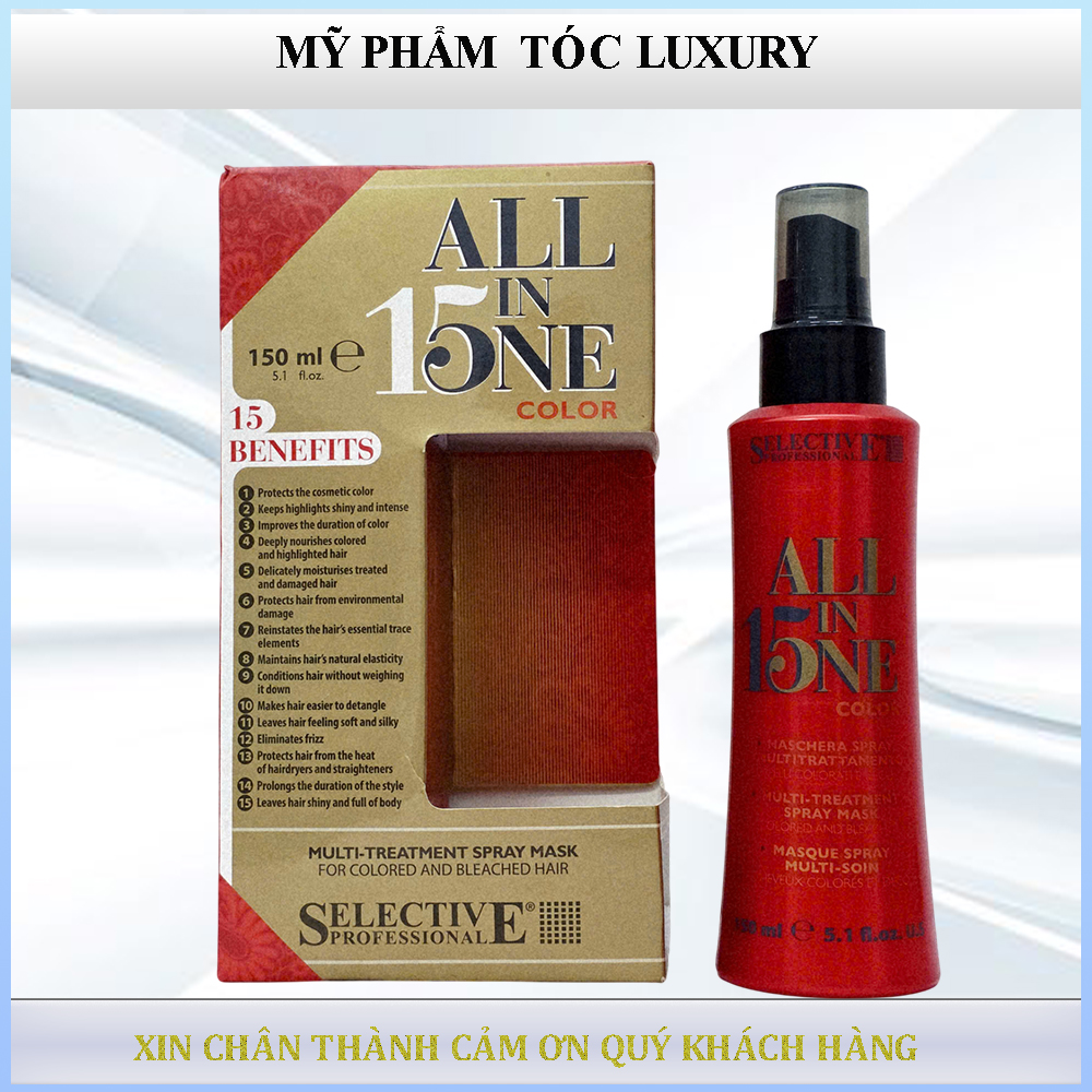 Xịt dưỡng tóc bóng mượt Selective 15 trong 1 150ml
