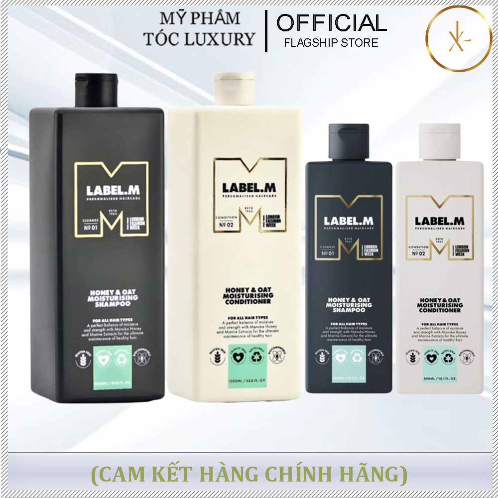 Dầu gội xả dinh dưỡng mật ong phục hồi tóc hư tổn Label.m Honey & Oat 300ml-1000ml