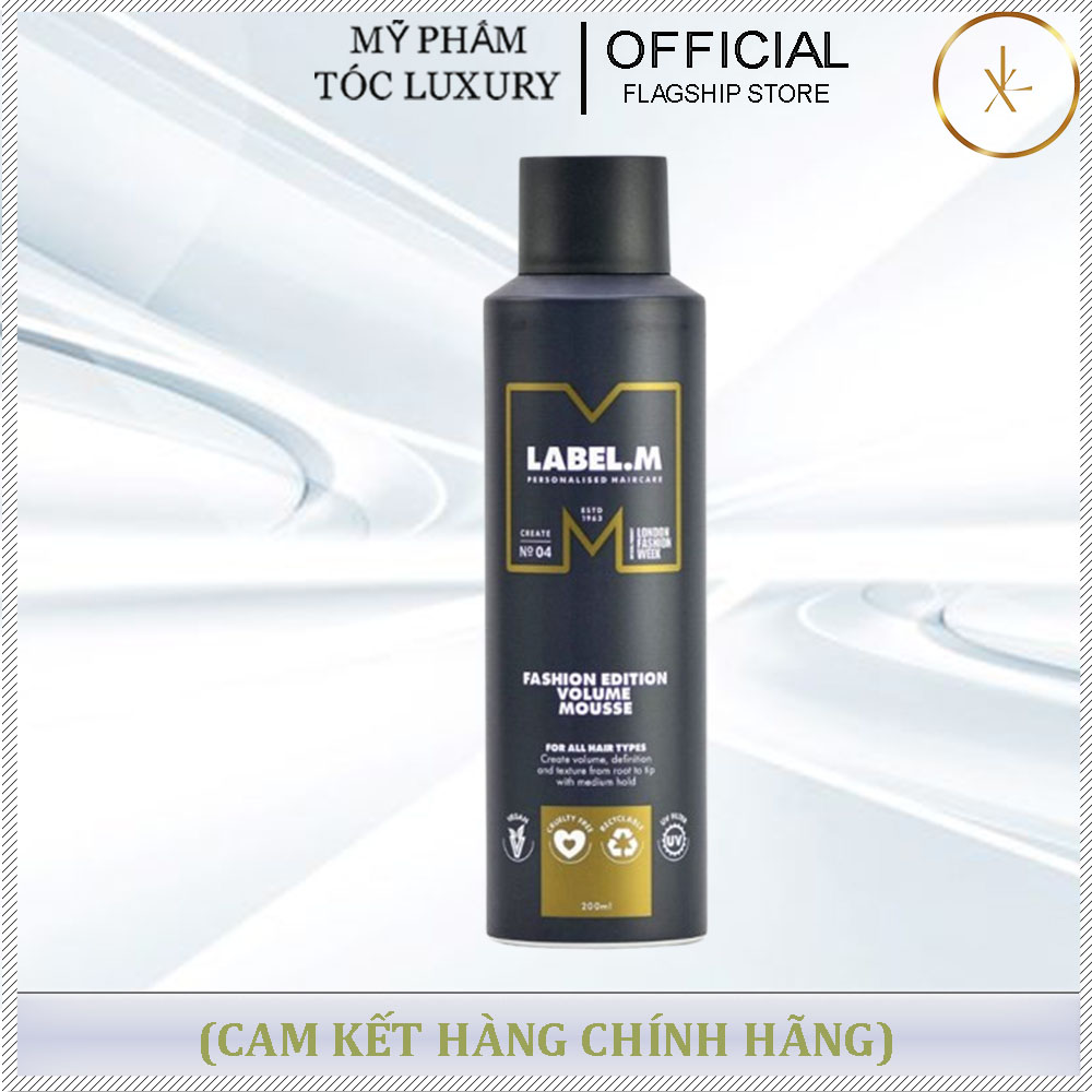 Gel bọt giữ nếp tạo phồng tóc Label.m Volume Foam 200ml