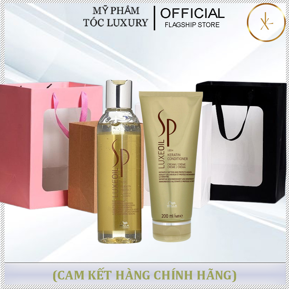 SET QUÀ TẶNG GỘI XẢ PHỤC HỒI TÓC HƯ TỔN SP LUXEOIL 200ML