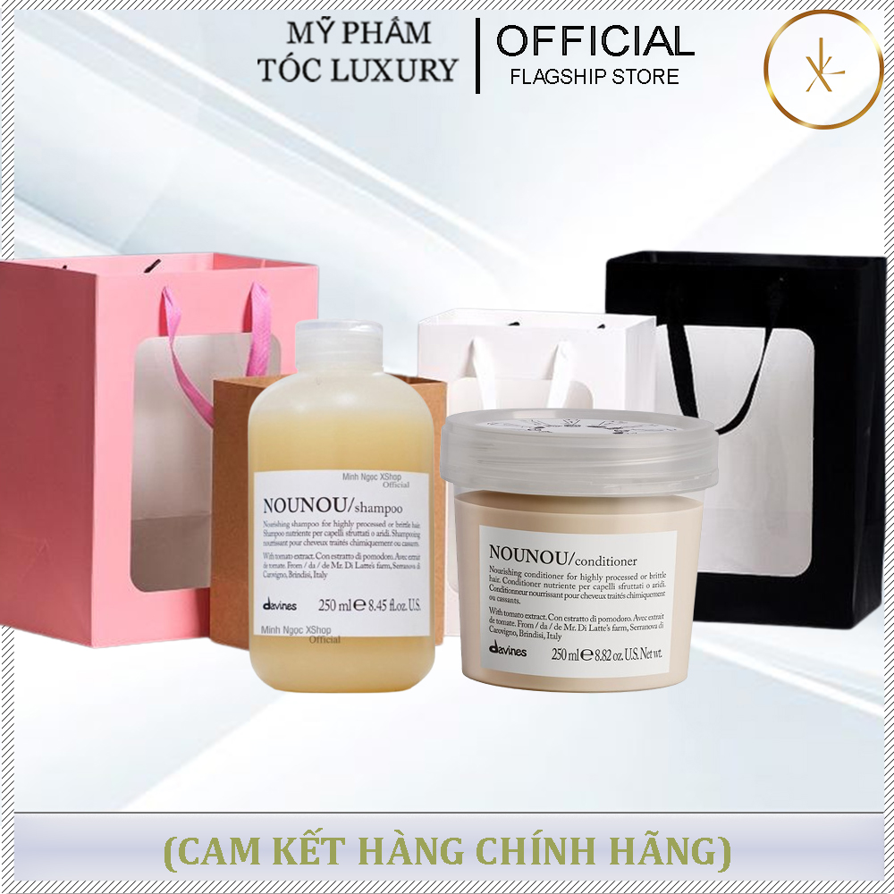 SET QUÀ TẶNG CẶP GỘI XẢ PHỤC HỒI TÓC HƯ TỔN NOUNOU DAVINES 250ML