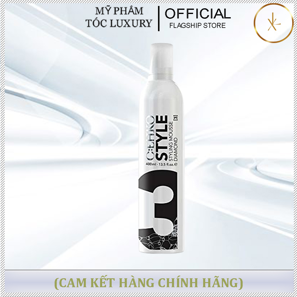 KEO BỌT GIỮ NẾP TÓC XOĂN ÁNH KIM CƯƠNG CEHKO MOUSSE 400ML