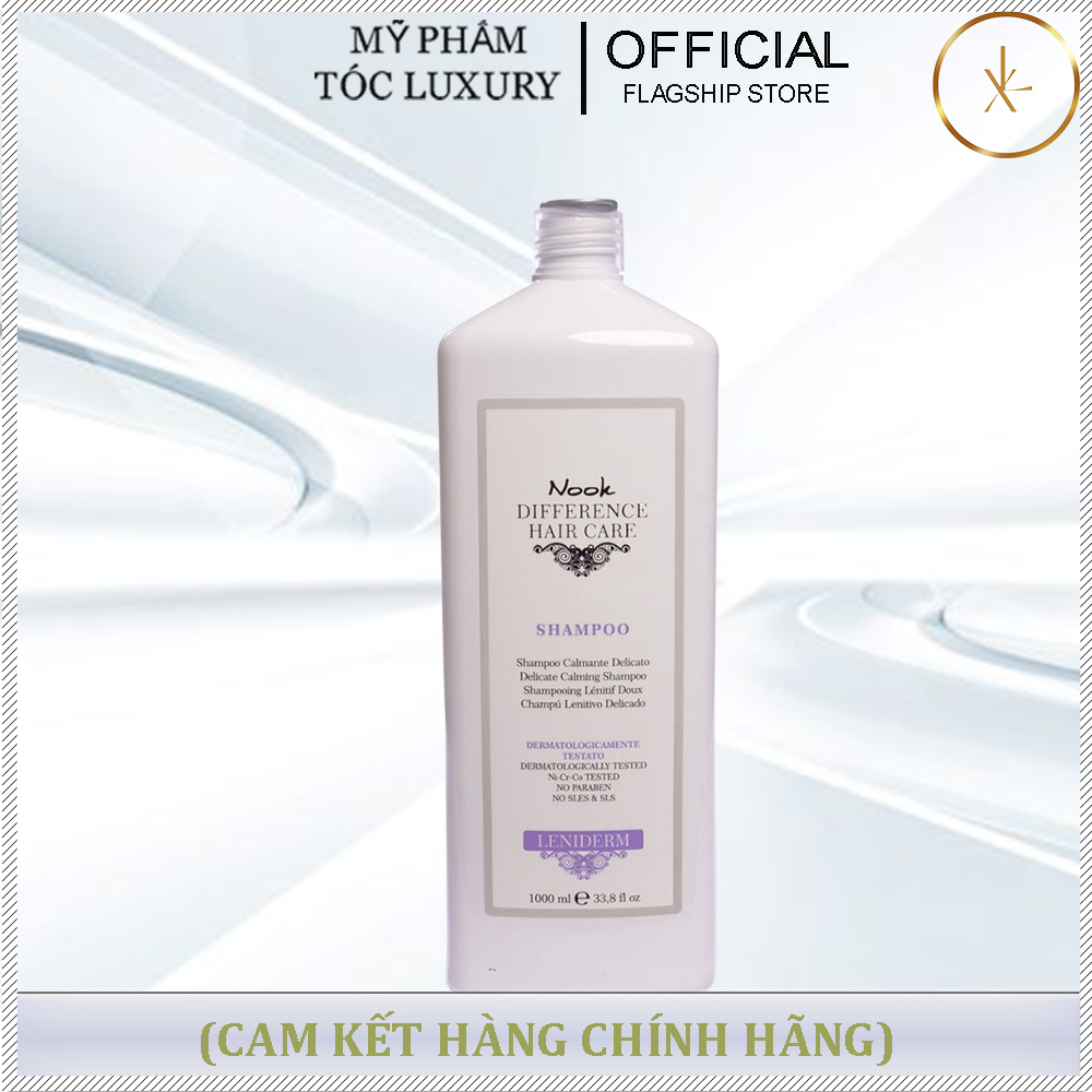 DẦU GỘI LÀM DỊU GIẢM KÍCH ỨNG CHO DA ĐẦU NHẠY CẢM NOOK LENIDERM 1000ML