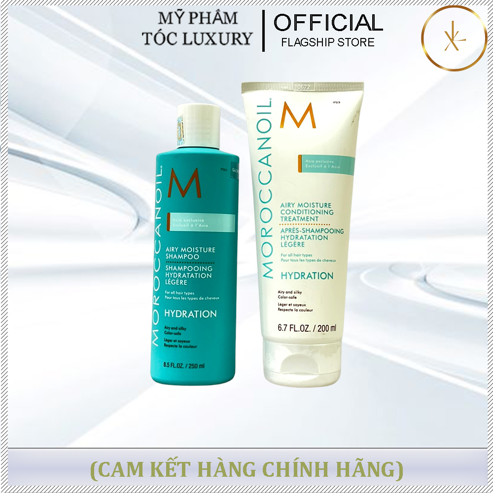 CẶP DẦU GỘI XẢ DƯỠNG ẨM SIÊU NHẸ MOROCCANOIL HYDARATION AIR MOISTURE 250ML