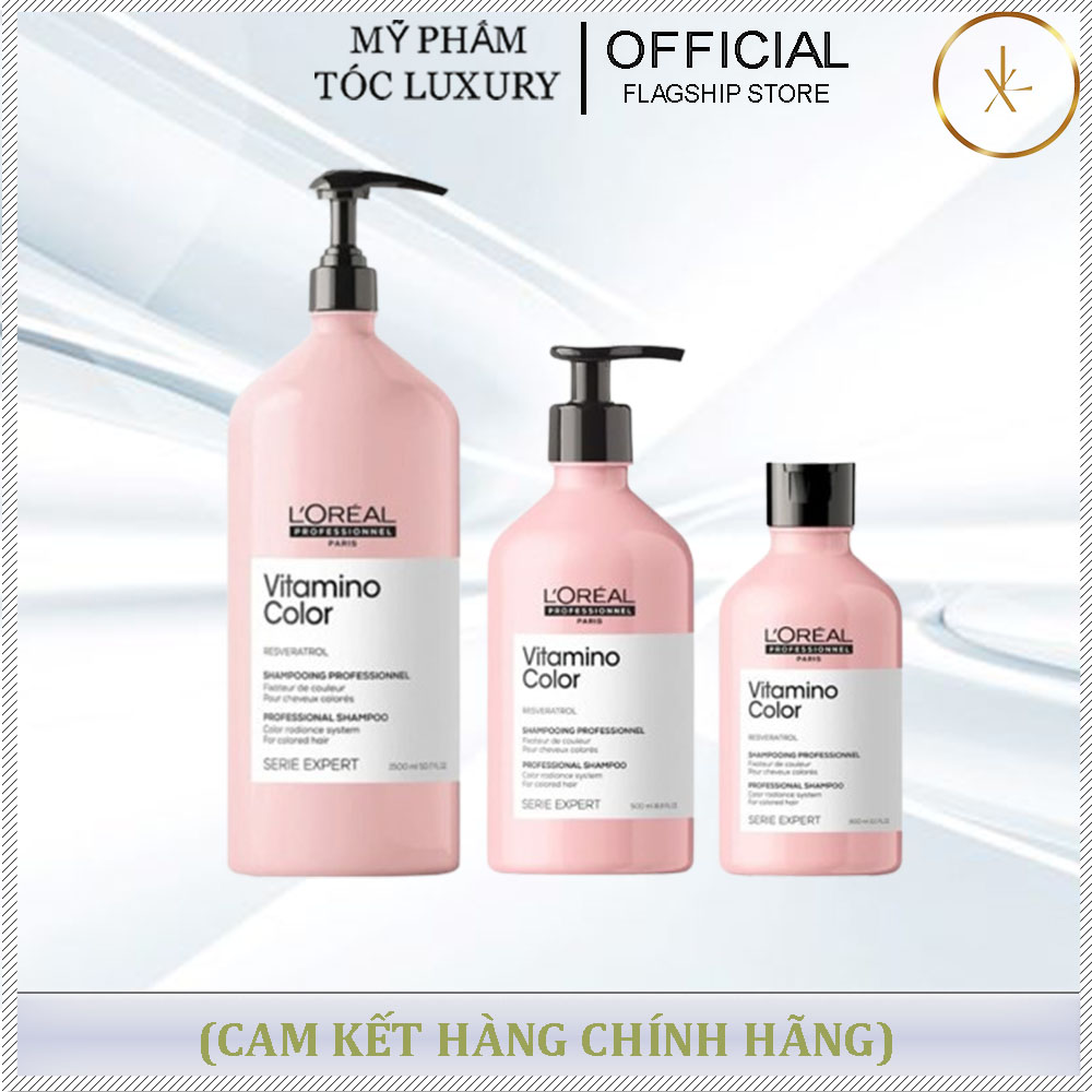 DẦU GỘI XẢ GIỮ BỀN MẦU TÓC NHUỘM LOREAL VITAMINO COLOR 300ML-500ML-1500ML