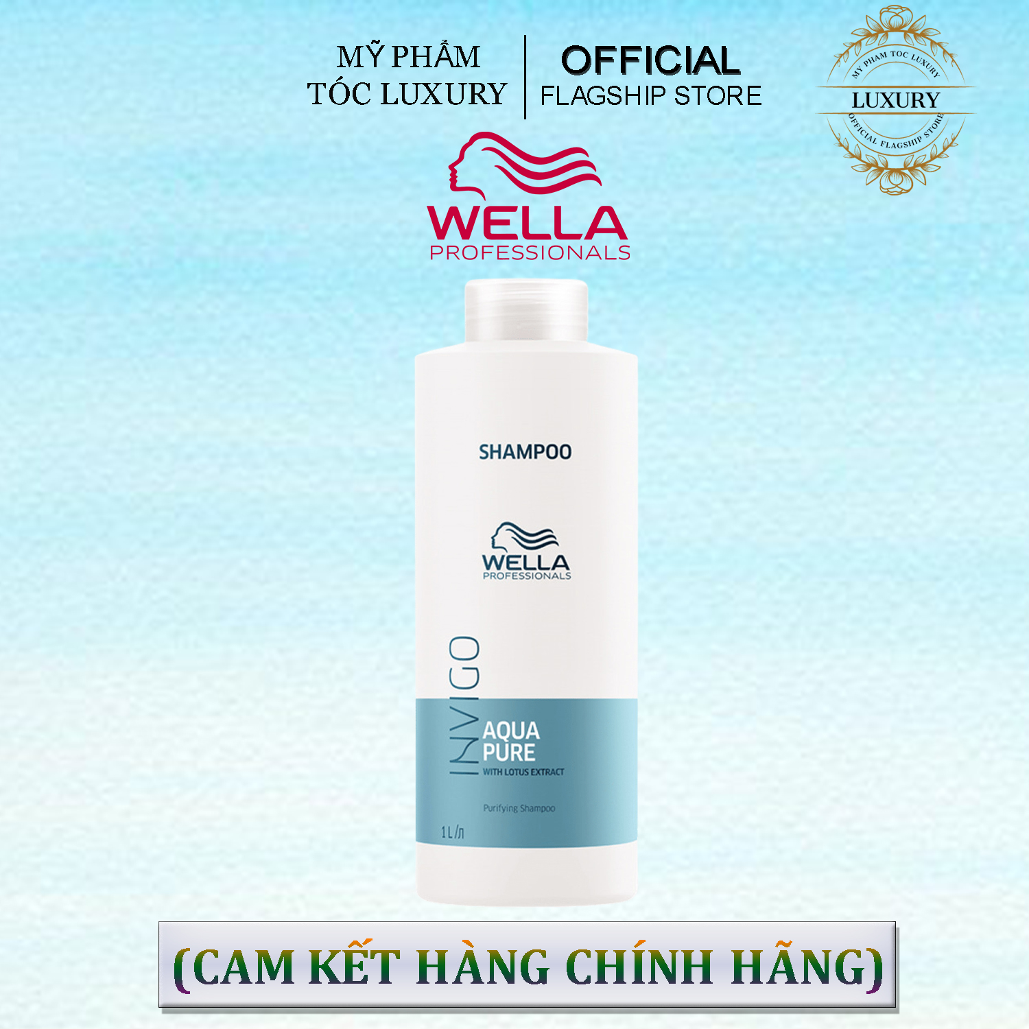 Dầu gội Wella làm sạch sâu da đầu aqua pure 1000ml