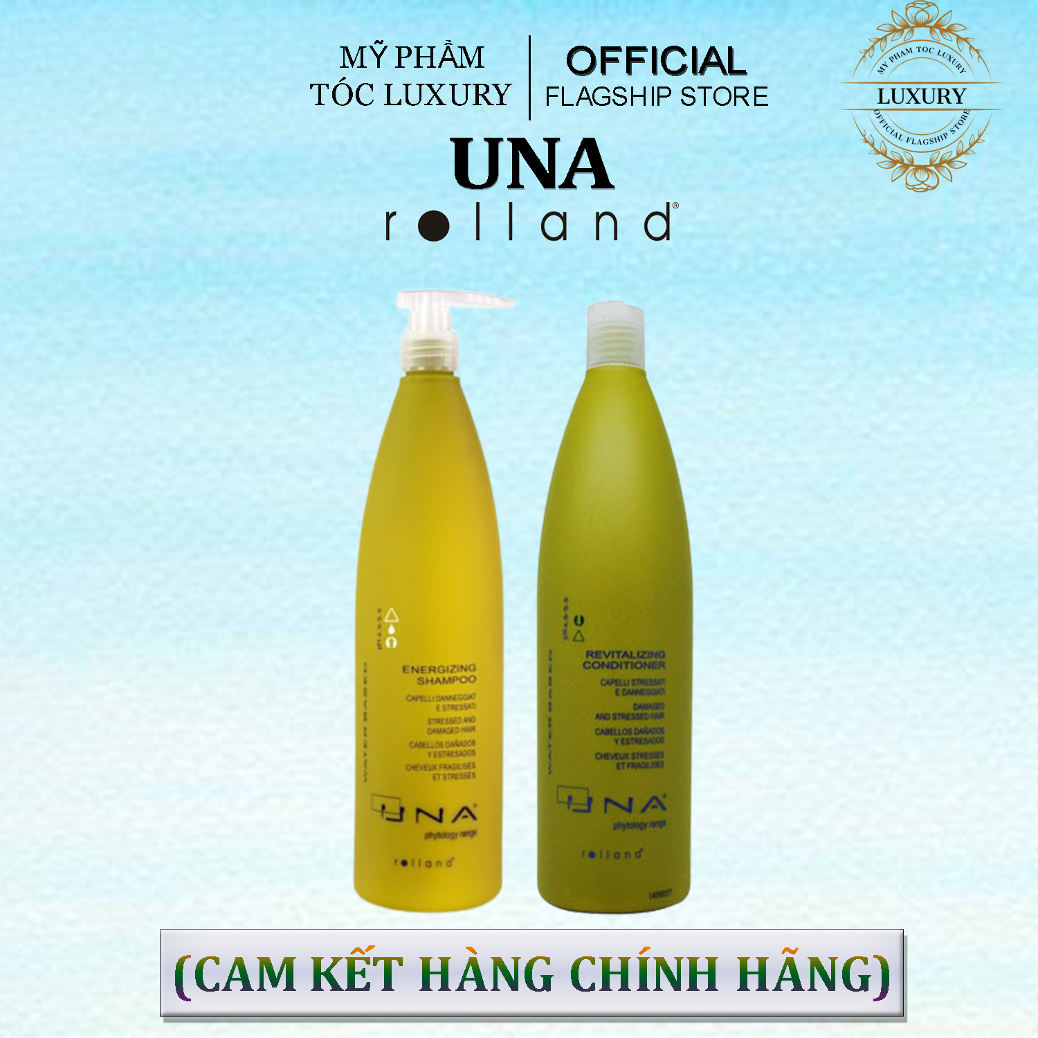 DẦU GỘI XẢ ROLLAND ENERGIZING DƯỠNG CHẤT CHO TÓC HƯ TỔN 1000ML