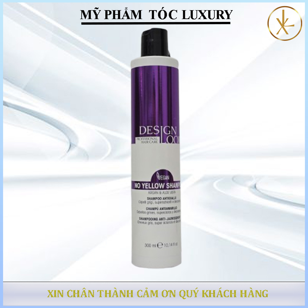 Dầu gội khử vàng thuần chay Design Look No yellow shampoo Vegan 300ml