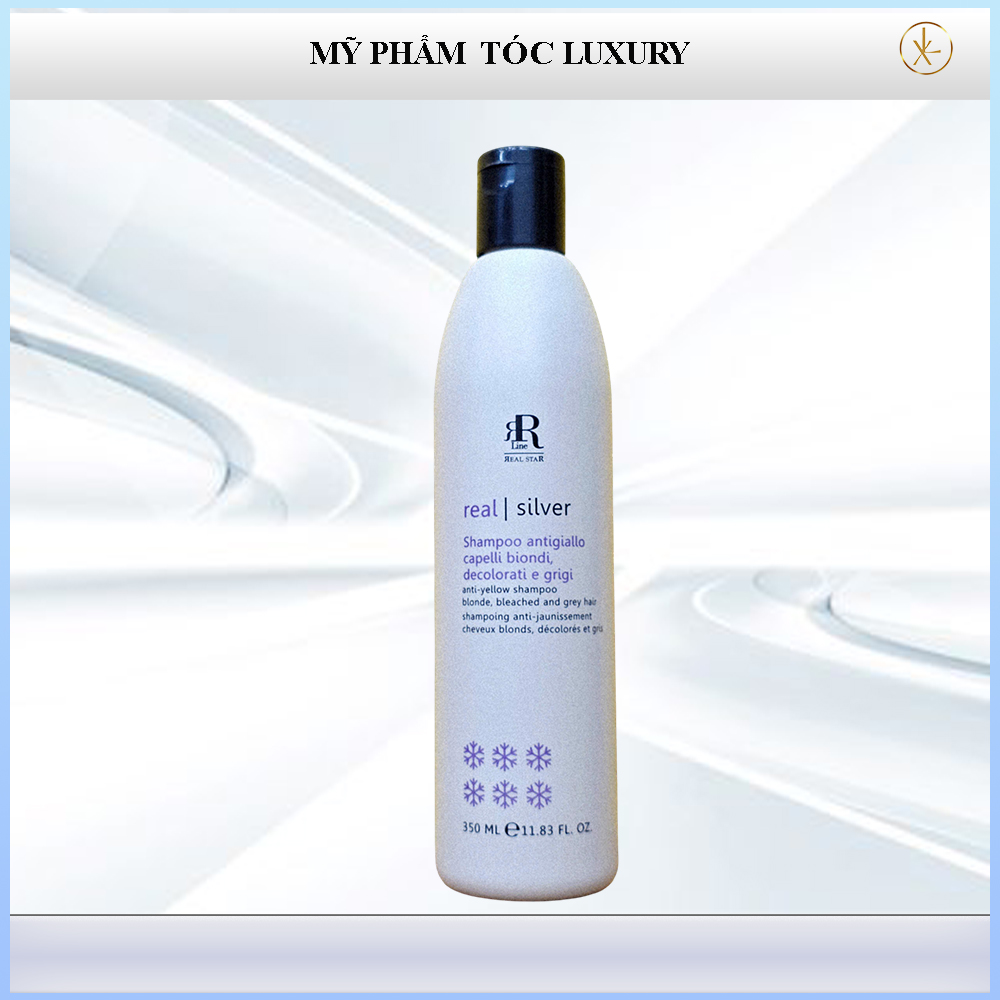 Dầu gội tím khử vàng Real Star Silver Anti-Yellow Blonde Bleached 350ml