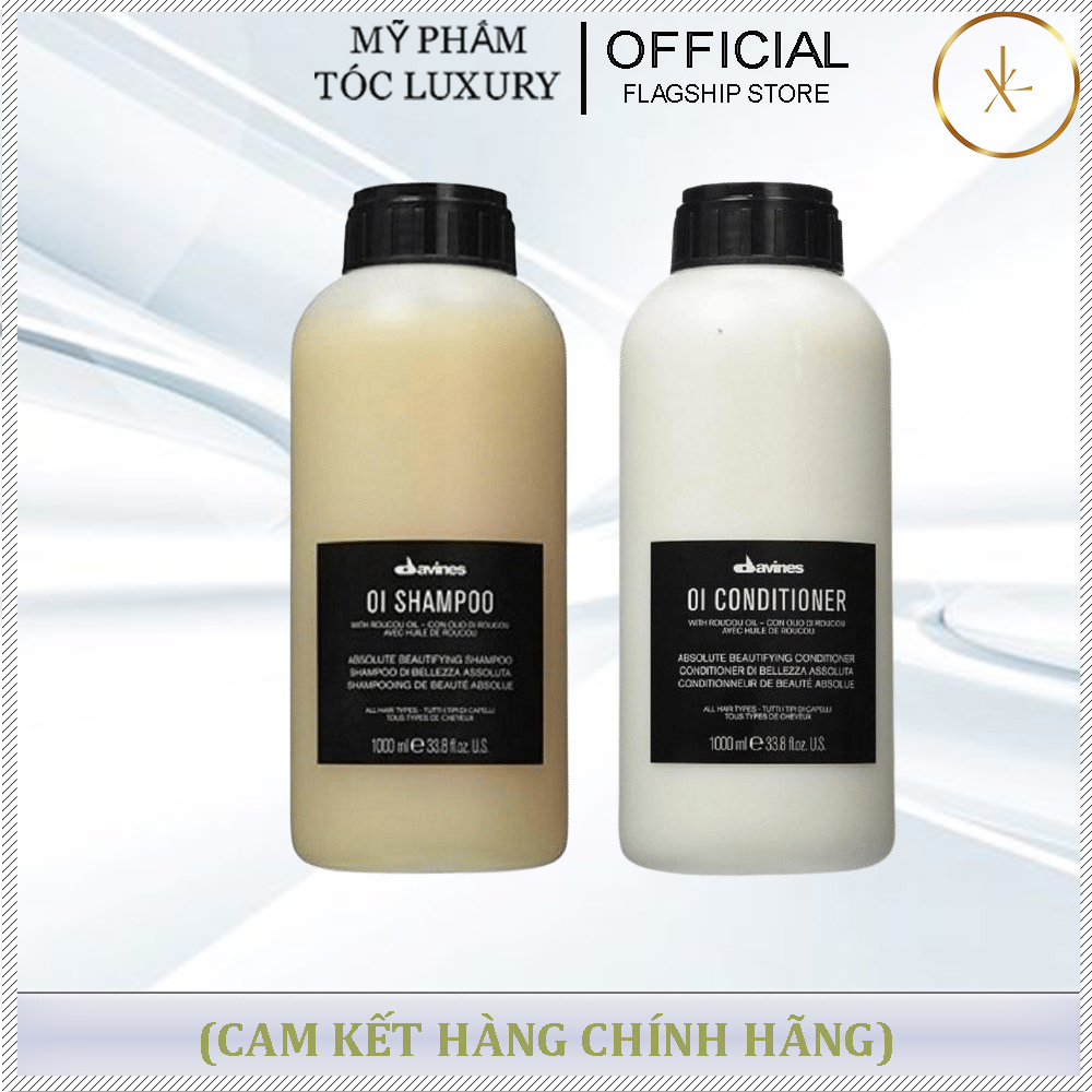 DẦU GỘI XẢ DƯỠNG ẨM SUÔN MƯỢT DAVINES OI ABSOLUTE 1000ml