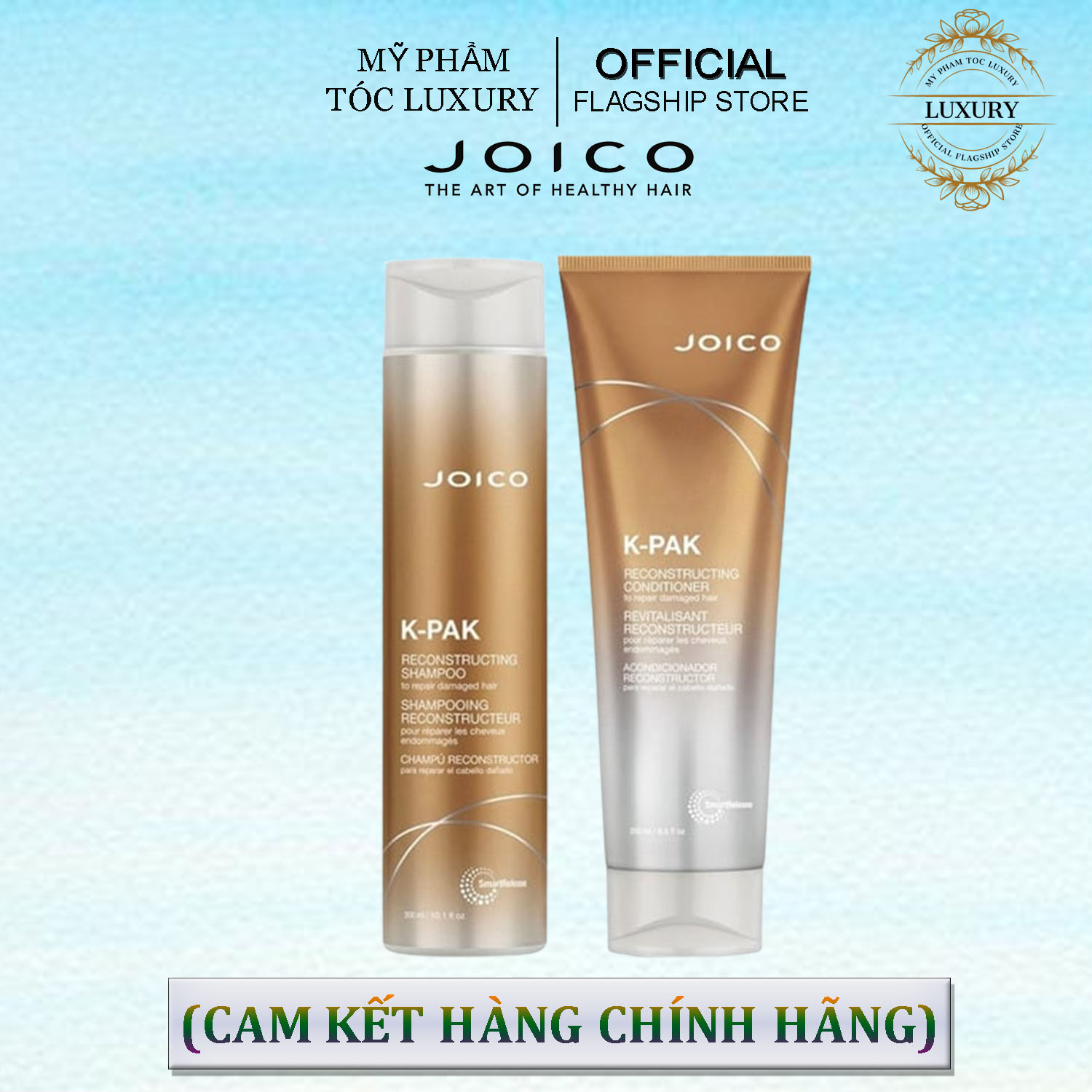 DẦU GỘI XẢ JOICO K-PAK RECONSTRUCTING PHỤC HỒI TÓC HƯ TỔN 300ML